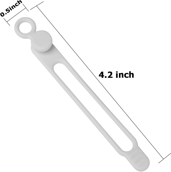 Silicone Cable Ties, Cord Organizer Cable Management | Reusable Cord Ties - Image 2