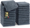Homaxy 24 Pack Super Soft & Absorbent Dish Cloths, Dark Grey by Homaxy