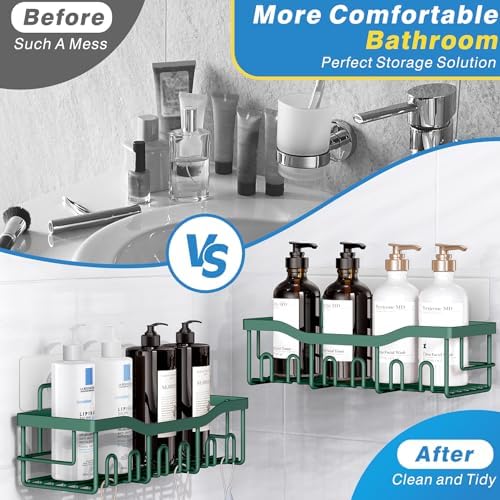 EUDELE Shower Caddy 2 Pack, Adhesive Shower Organizer - Image 3