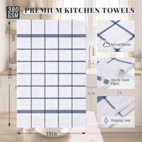 Homaxy Terry Stripe Kitchen Towels 18"x28", 6 Pack - Image 2