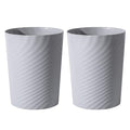 Plastic Small Bathroom Trash Can Wastebasket Garbage Can, 2 Pack | Sturdy-Easy by UUJOLY