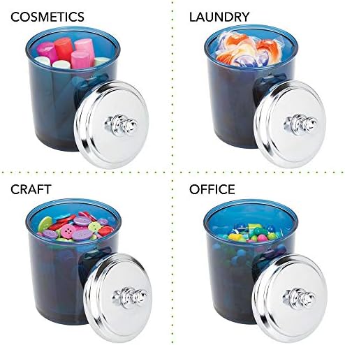 mDesign Bathroom Vanity Storage Organizer Apothecary Canister Jar - Image 3