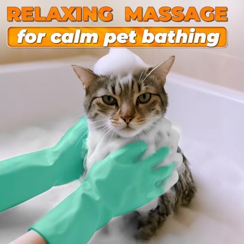 Cat and Dog Washing Gloves, 1 Pair, 11.6 in - Image 5