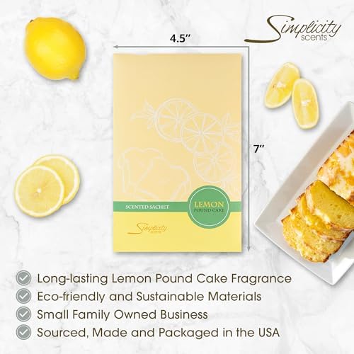 Lemon Poundcake Scented Sachets Pack of 3, Everyday - Image 3