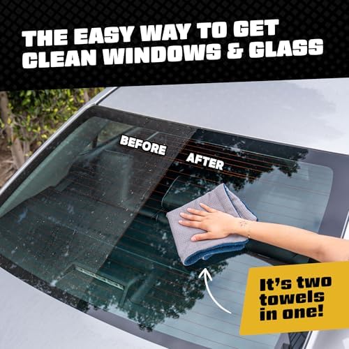 Chemical Guys, Clean Stroke Dual-Sided Glass Towels, 16 x 16 in, 2 Pack - Image 6