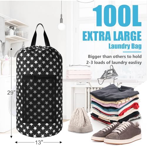 Laundry Bag Backpack, Extra Large Travel Laundry Bag - Image 3