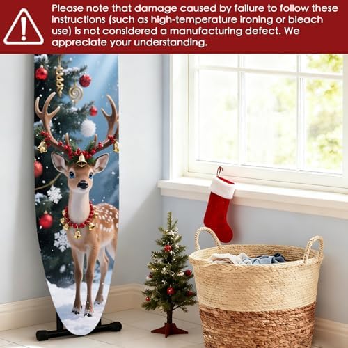 Nuxovilar Winter Deer Bells Ironing Board Cover 15x54 Polyester - Image 6