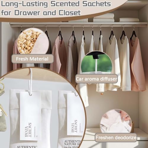 Home Refillable Fragrance Sachets 6-Pack, Lavender & Freesia Corn Cob Scent Bags - Image 7