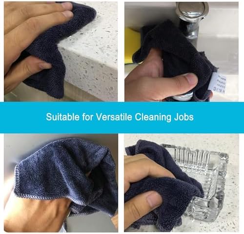 400 GSM Premium Microfiber Cleaning Cloths, Ultra Absorbent Lint Free Towels & - Image 6
