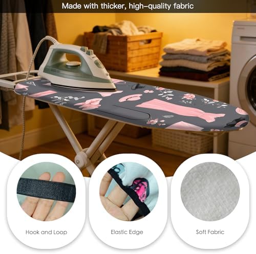 Nuxovilar Pink Fashion Cotton Ironing Board Cover 15x54 Fabric - Image 5