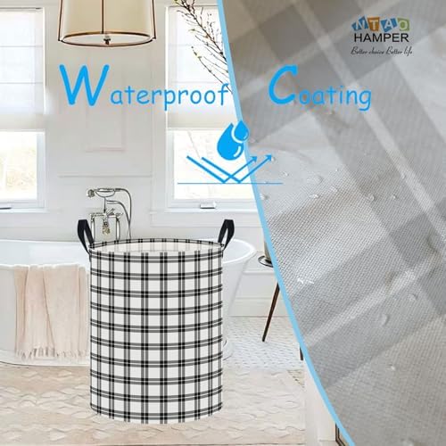 NTAOHAMPER Plaid Laundry Hamper, Laundry Basket, Baby Nursery Hamper, - Image 4