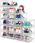 MMBABY 12 Pack Acrylic Clear Shoe Boxes, Ultra Clear Stackable Sneaker Display by MMBABY