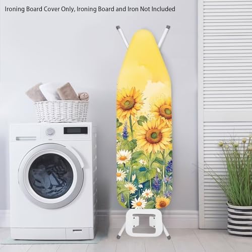 Sunflower Ironing Board Cover and Pad, Stretch Standard Size 16x55 inch Thick - Image 3