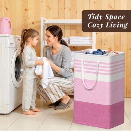 WOWBOX 2 Pack Laundry Baskets, Collapsible Dirty Clothes Laundry Hampers - Image 7