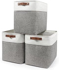 Bagnizer Large Fabric Storage Baskets | 50L Storage Bins, Decorative Linen by Bagnizer