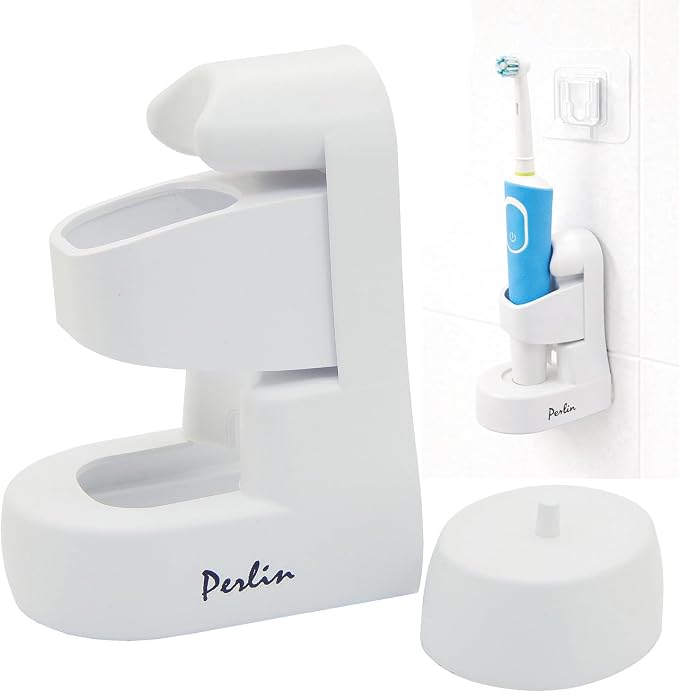 Perlin Electric Toothbrush Holder Wall Mount No Drilling Self Adhesive - Image 9