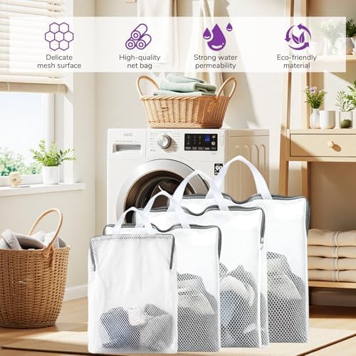 4 Pcs Hanging Mesh Laundry Bags - Image 7