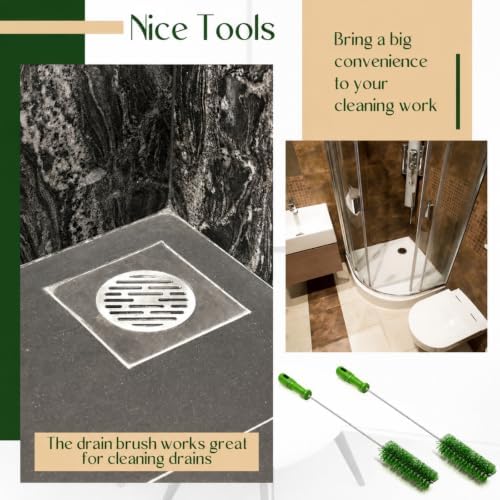 Baderke 2 Pcs Drain Brush Pipe Cleaning Tube Brush, 19.7 x 2 Inch - Image 5