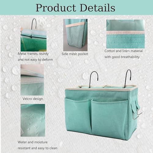 2-Pack Bedside Caddy Bedside Hanging Storage Basket Multi-Function Organizer - Image 4