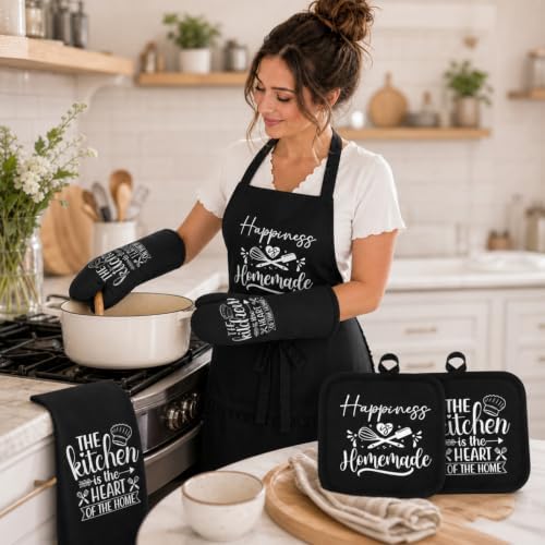 Sratte 6 Pcs Black Kitchen Decor Accessories Set - Image 2