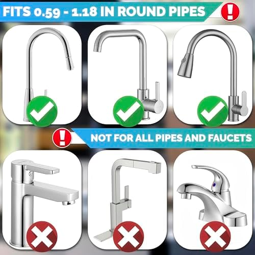 Kitchen Sink Faucet Organizer, 6.77 in, Fits 0.59-1.18 in Pipes - Image 2