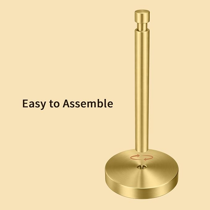 YUMORE 3.9lbs Heavy Duty Paper Towel Holder Countertop Weighted Base Gold - Image 7
