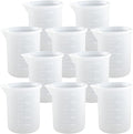 10 PCS 100ml Silicone Measuring Cups for Resin Non-Stick Mixing Cups Glue Tools, Precise Scale Toning Cups for Resin DIY Craft Jewelry Making
