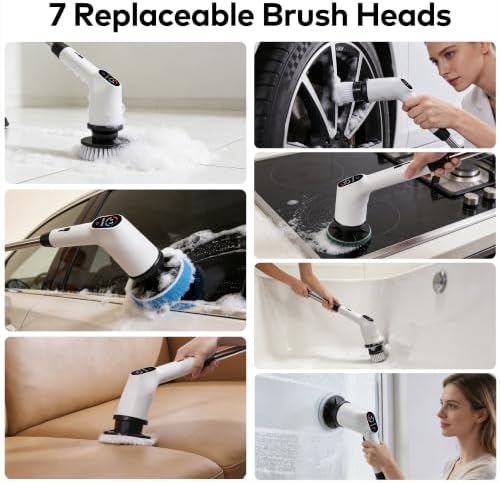Electric Spin Scrubber, Cordless Cleaning Brush - Image 2