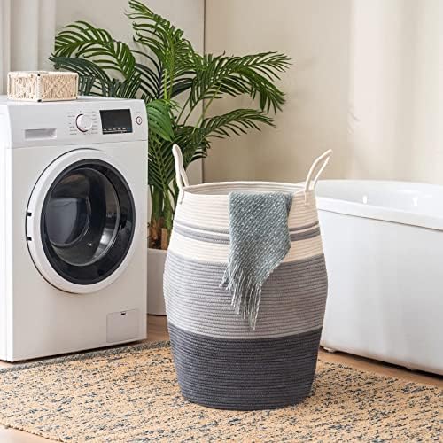 Large Laundry Basket Hamper Woven Blanket Basket Clothes Hamper - Image 5