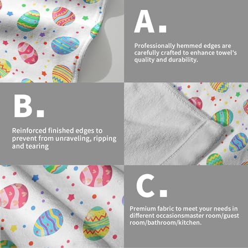 Easter Colorful Egg Towel 2 Pack 14"x28" Happy Holiday Decorative Kitchen - Image 5