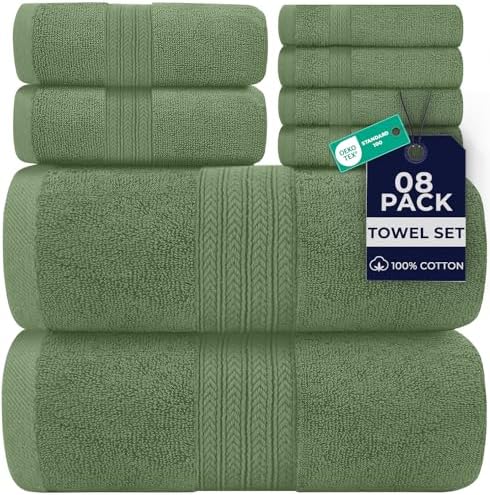 DAN RIVER 8 Piece Luxury Bath Towels by DanRiver