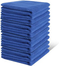 Washcloths Set, 12x12 Inch Blue by INFICRIME