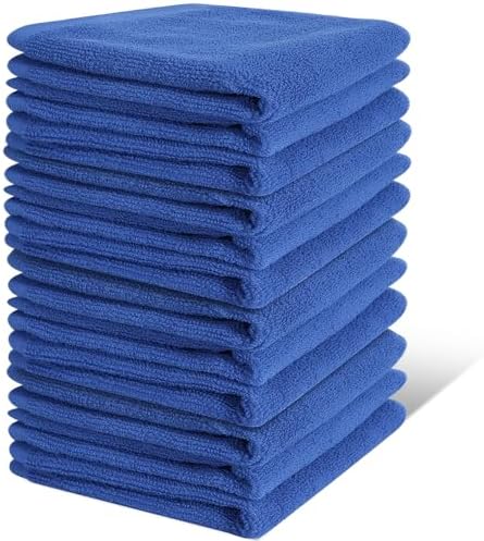 Washcloths Set, 12x12 Inch Blue by INFICRIME