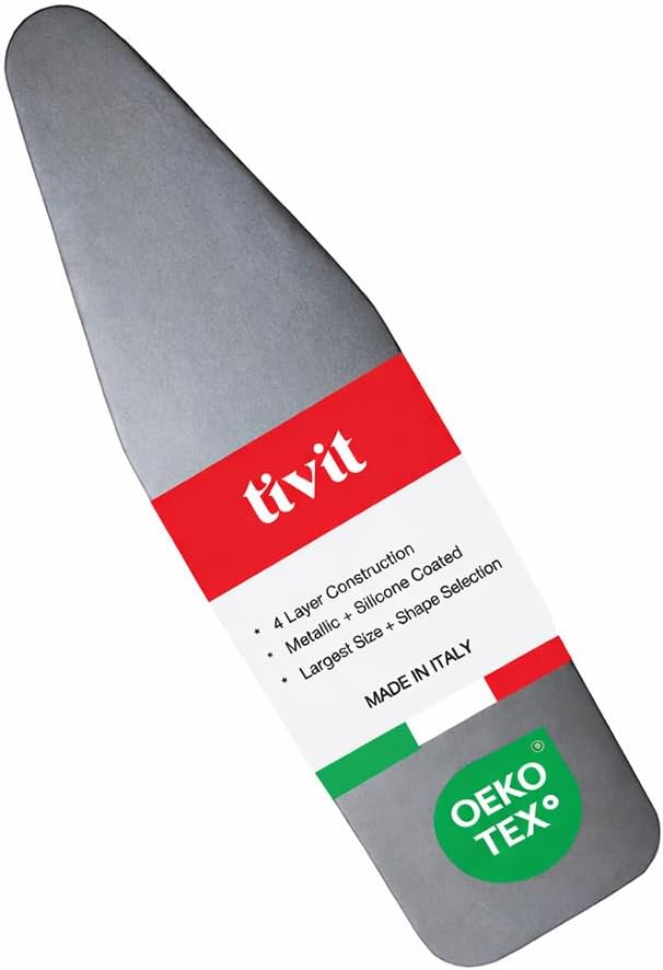 TIVIT Ironing Board Cover 14 x 46” – Made in Italy, Alumitek PRO Heat-Reflective by TIVIT