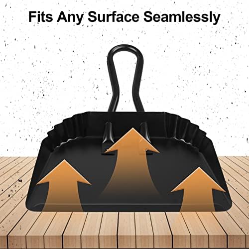 Heavy-Duty Metal Dust Pan-10”Wide Handheld Angled Dustpan - Image 4