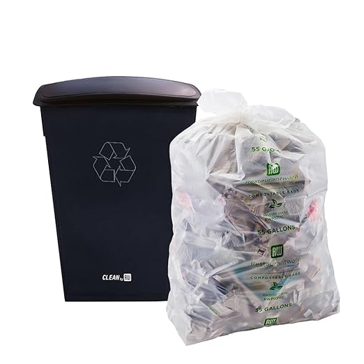 Restaurantware LID ONLY: RW Clean 1 Swing Top Trash Bin Lid Fits 23 Gallon Trash Can - Black Plastic Lid For Waste Basket Heavy-Duty Trash Can Sold Separately