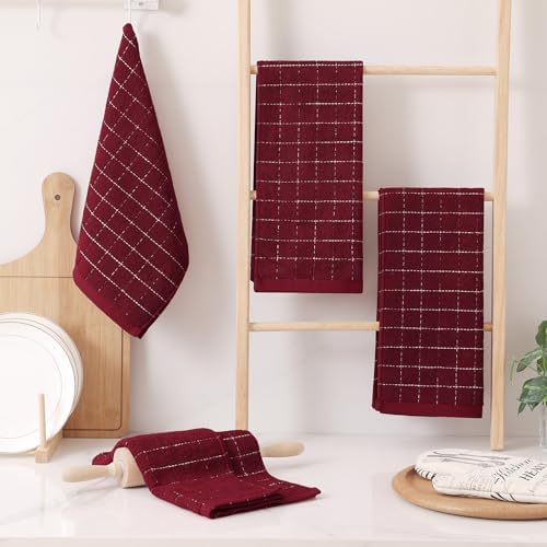 Homaxy 100% Cotton Terry Kitchen Towels, 6 Pack - Image 6