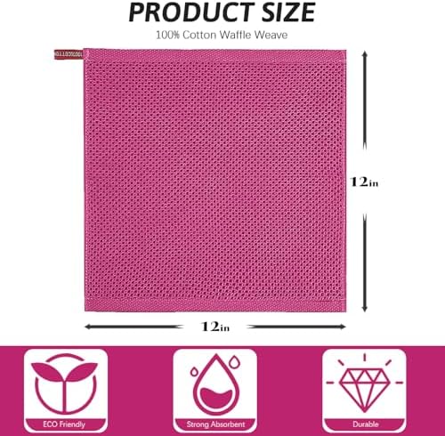 Nialnant 6 Pack Kitchen Towels, 100% Cotton, 12x12 Inches - Image 2
