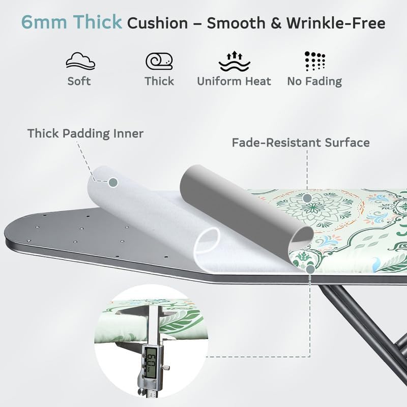 FIOBEE Ironing Board Cover and Pad Extra Thick Iron Board Pad - Image 4