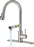 FEELSO Filter Water Kitchen Faucets, Pull Down Sprayer, Brushed Nickel | by FEELSO
