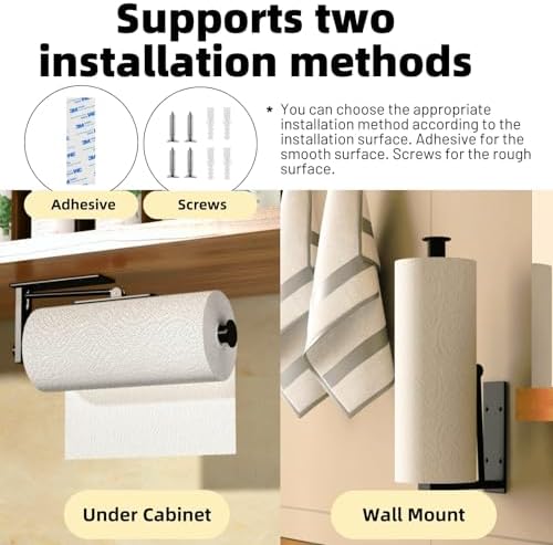 Under Cabinet Paper Towel Holder, One-Hand Tear Paper Towel Holder - Image 5