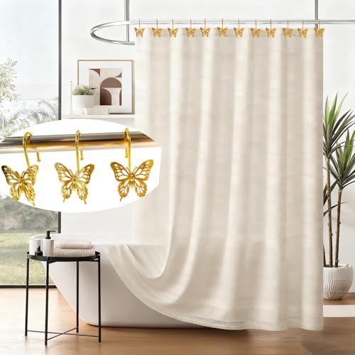 12PCS Decorative Shower Curtain Hooks, Metal Shower Curtain Rings, Rustproof - Image 6