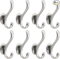 Satin Nickel Coat Hooks 8 Pack Hardware Towel Hooks by khtumeware
