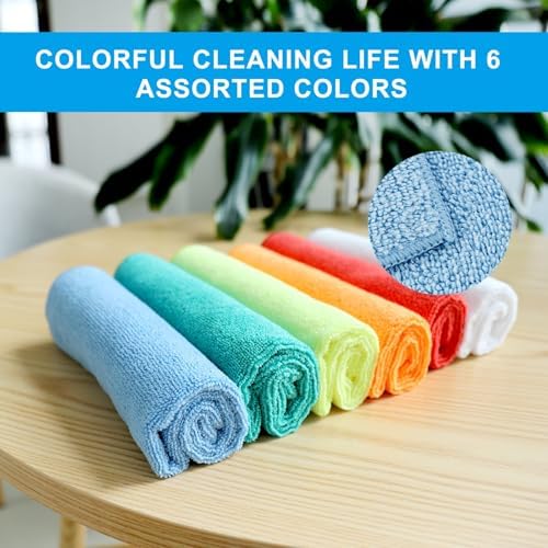 Tricol Clean Microfiber Cleaning Cloth, 16in x16in, 12 Pack Ultra-Thick - Image 7
