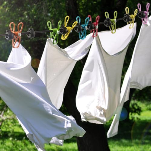 2 Pack Camping Clothesline Portable 12 Clothespins - Image 7