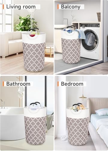 Large Laundry Basket, 82L Tall Collapsible Hamper - Image 7
