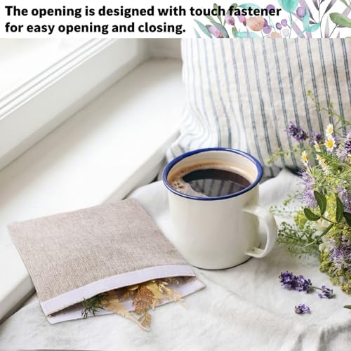 SATINIOR 10 Pack 6 x 6 Inch Embroidered Lavender Sachet Bags Sachet Empty Bags - Image 5