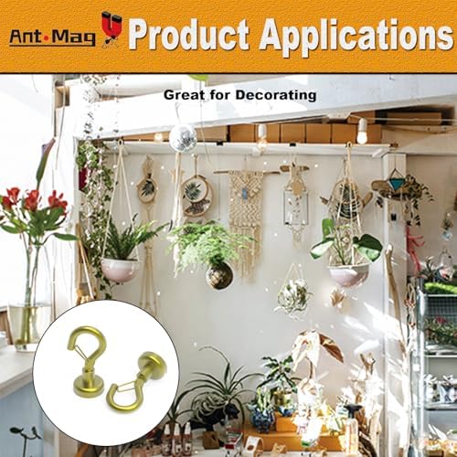 Ant Mag Magnetic Hooks Heavy Duty 22LBS Strong Magnet Snap Hooks 8 Pack - Image 6