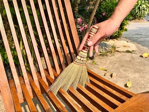 Small Corn Wisk Brush Broom 11 Inch Blue, AW038-AW0038, length 11 Inch - Image 3