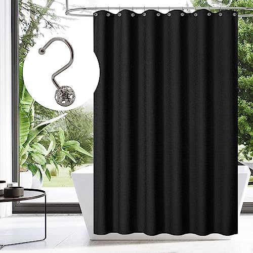 MitoVilla Shower Curtain Hooks Rings, Matte Nickel Metal Shower Hooks - Image 2